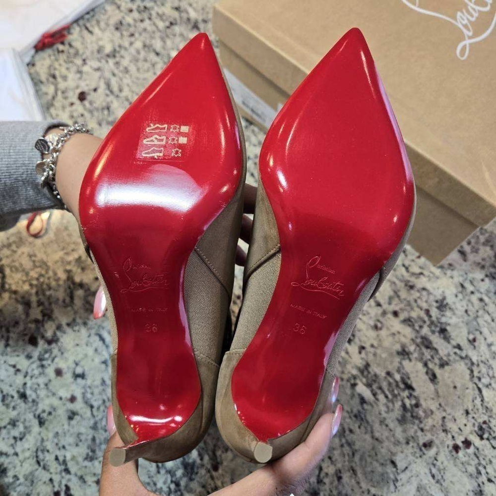 NEW Christian Louboutin So CL Chelsea Booty 85mm size 36 Suede - Picture 9 of 11